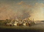 Richard Paton Bombardment of the Morro Castle, Havana, 1 July 1762 oil painting on canvas
